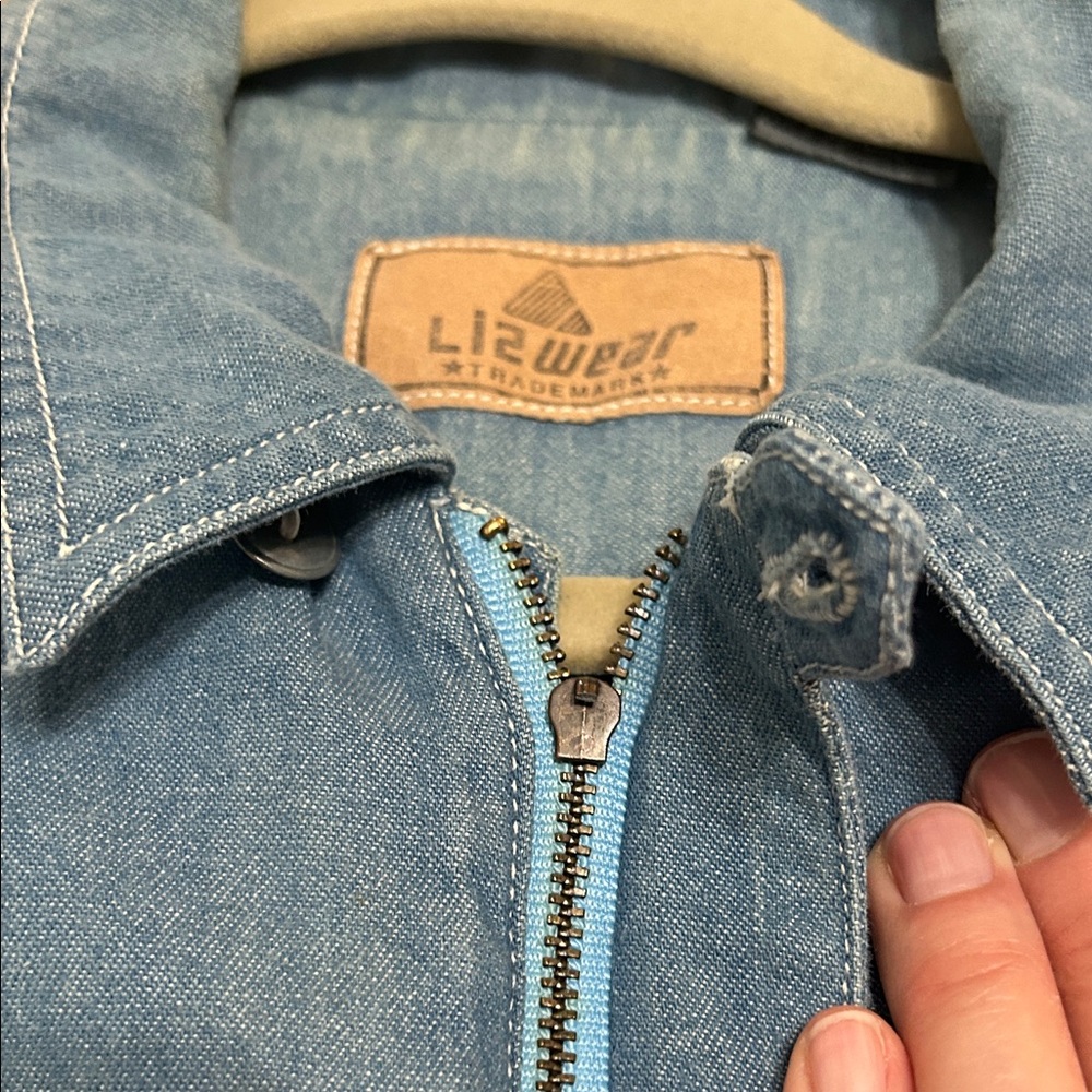 Vintage Liz Wear Jumpsuit Women’s Large Denim 80s Faded Casual - Picture 16 of 16